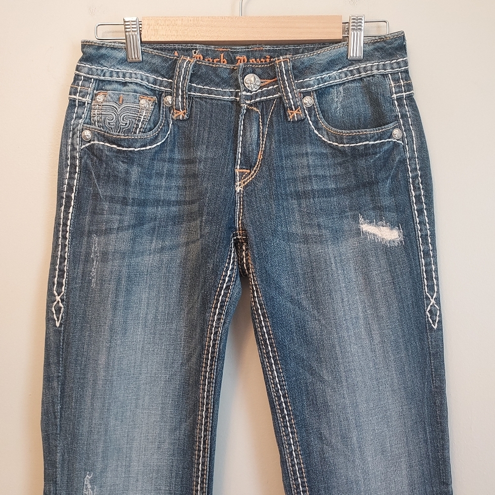 Rock & Revival Modelo Bootcut Boot Blue Denim Jeans Size 28 Tricia Wash - Picture 9 of 16